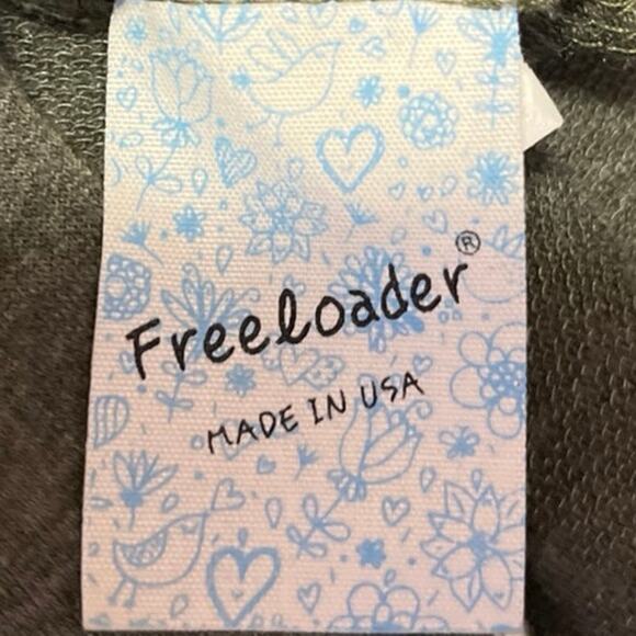 Freeloader Green Long Sleeve Full Zip Hoodie Hooded Sweatshirt Sweater Top Sz L - Picture 3 of 4